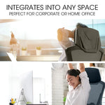 FORTIA Ergonomic Office Desk Chair Height Adjustable Lumbar Support Mesh Fabric Headrest Black - Furniture > Office