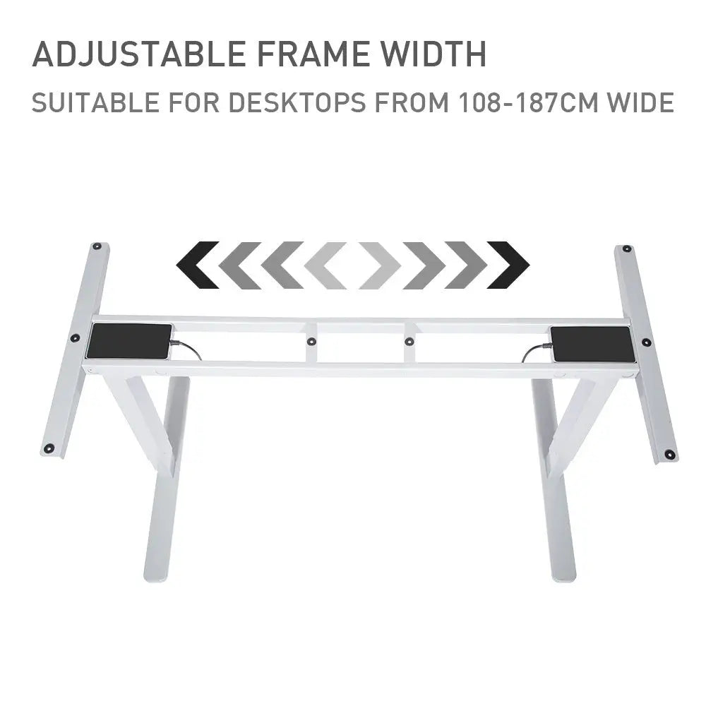 FORTIA Height Adjustable Standing Desk Frame Only - Sit Stand Electric Office WO - Furniture > Office