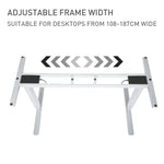 FORTIA Height Adjustable Standing Desk Frame Only - Sit Stand Electric Office WO - Furniture > Office