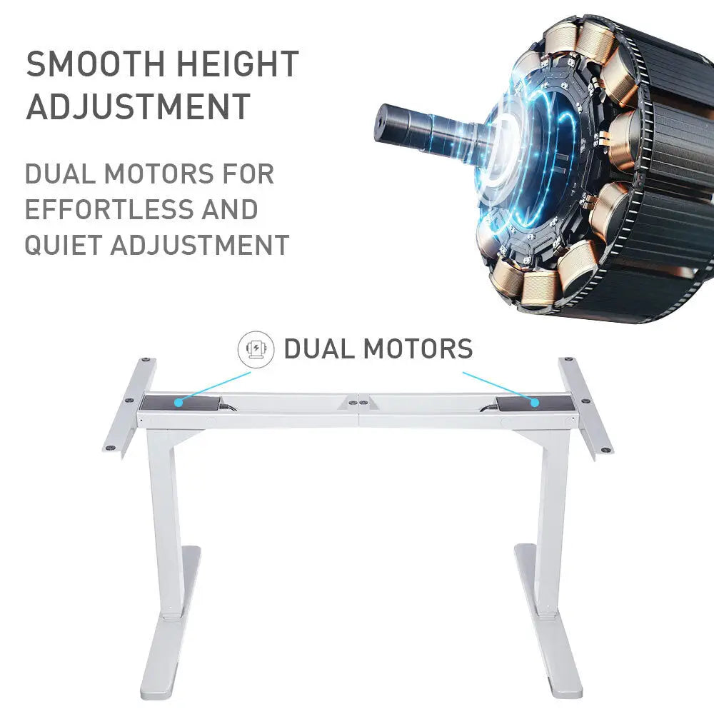 FORTIA Height Adjustable Standing Desk Frame Only - Sit Stand Electric Office WO - Furniture > Office