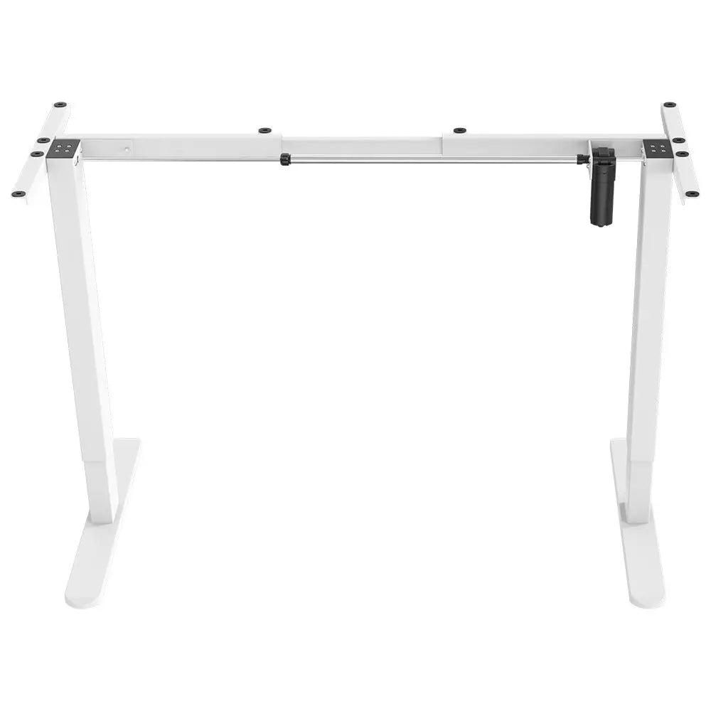 FORTIA Single Motor Sit/Stand Desk Frame 58 x 90-135cm 72-118cm Height Adjustable 70kg Load White - Furniture > Office