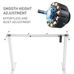 FORTIA Single Motor Sit/Stand Desk Frame 58 x 90-135cm 72-118cm Height Adjustable 70kg Load White - Furniture > Office
