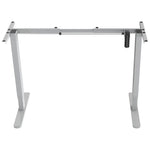 FORTIA Single Motor Sit/Stand Desk Frame 58 x 90-135cm 72-118cm Height Adjustable 70kg Load Silver - Furniture > Office