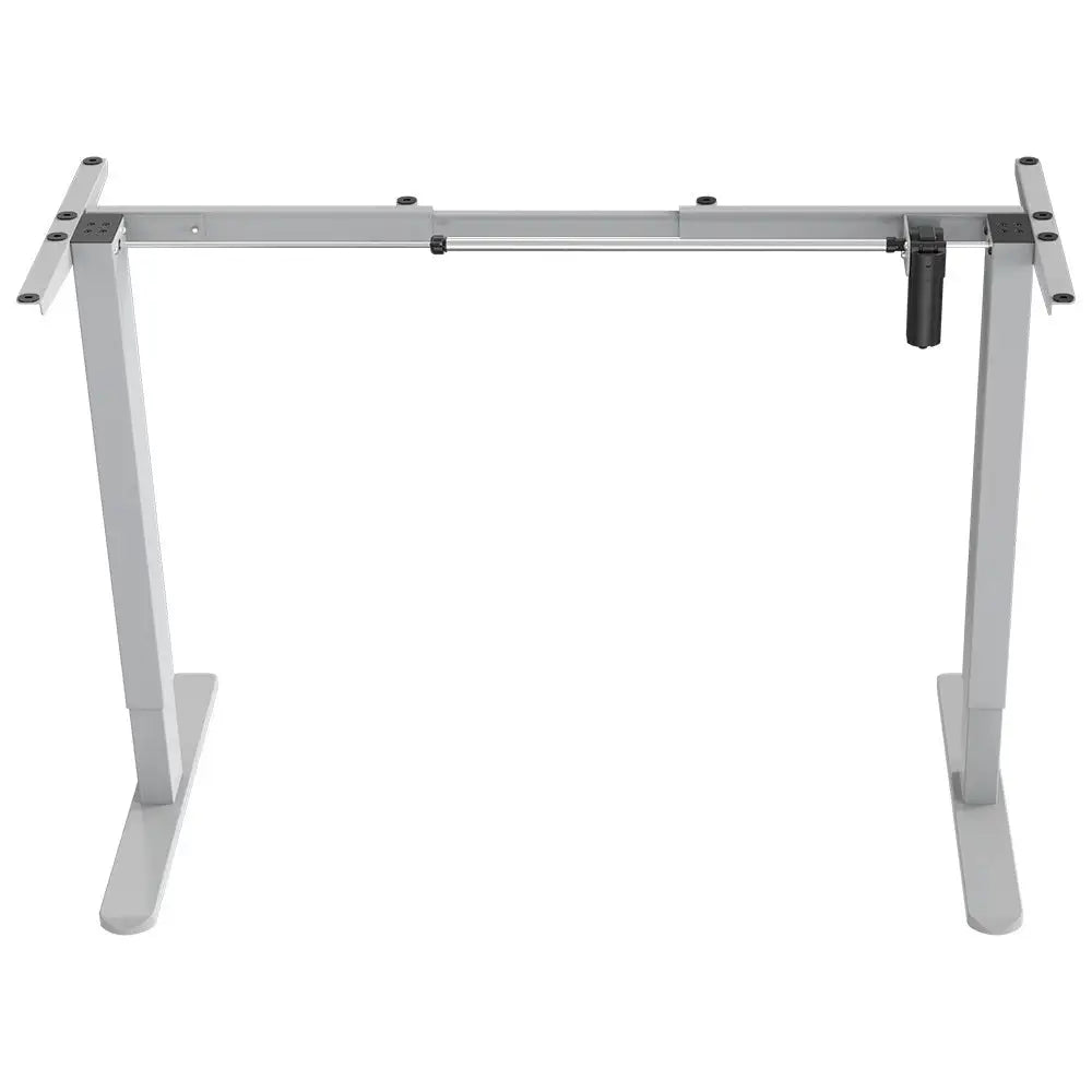 FORTIA Single Motor Sit/Stand Desk Frame 58 x 90-135cm 72-118cm Height Adjustable 70kg Load Silver - Furniture > Office