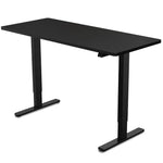 FORTIA Sit Stand Standing Desk 120x60cm 72-118cm Height Adjustable 70kg Load Black/Black Frame - Furniture > Office