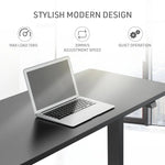 FORTIA Sit Stand Standing Desk 120x60cm 72-118cm Height Adjustable 70kg Load Black/Black Frame - Furniture > Office