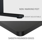 FORTIA Sit Stand Standing Desk 120x60cm 72-118cm Height Adjustable 70kg Load Black/Black Frame - Furniture > Office
