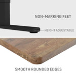 FORTIA Sit Stand Standing Desk 120x60cm 72-118cm Height Adjustable 70kg Load Oak style/Black Frame - Furniture > Office