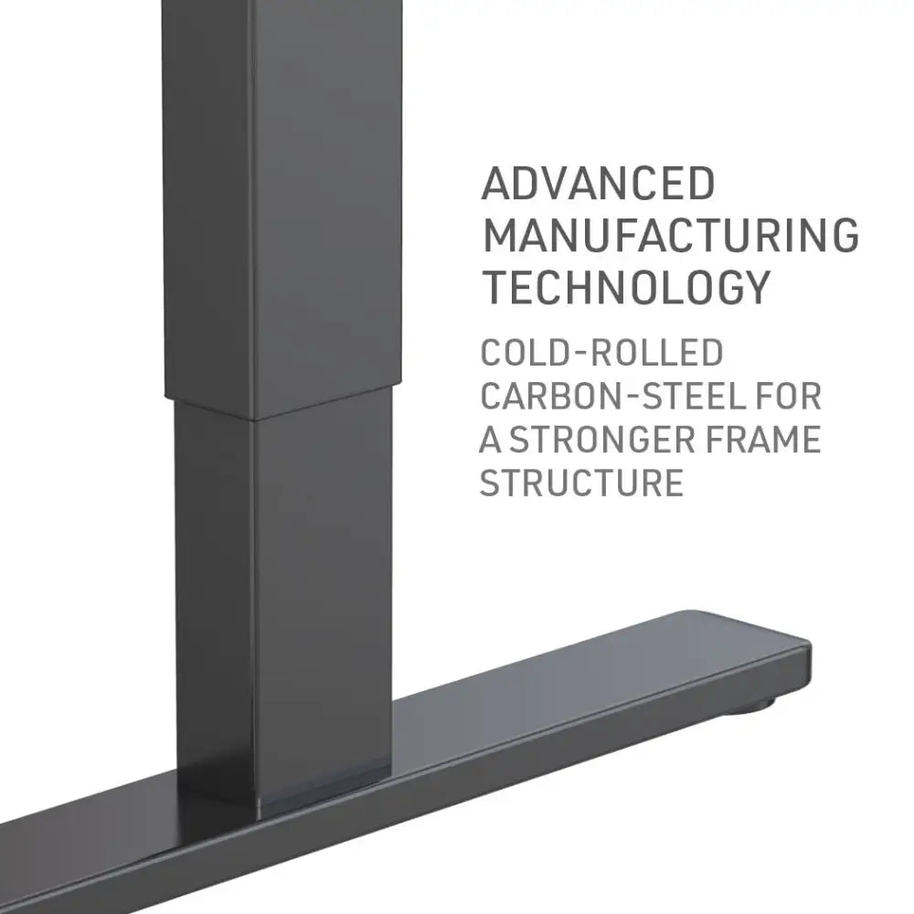 FORTIA Sit Stand Standing Desk 120x60cm 72-118cm Height Adjustable 70kg Load Oak style/Black Frame - Furniture > Office
