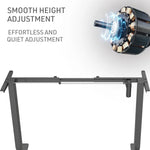 Fortia Sit To Stand Up Standing Desk 120x60cm 72-118cm Electric Height Adjustable 70kg Load White Oak Style/Black Frame