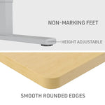 Fortia Sit To Stand Up Standing Desk 120x60cm 72-118cm Electric Height Adjustable 70kg Load White Oak Style/Silver