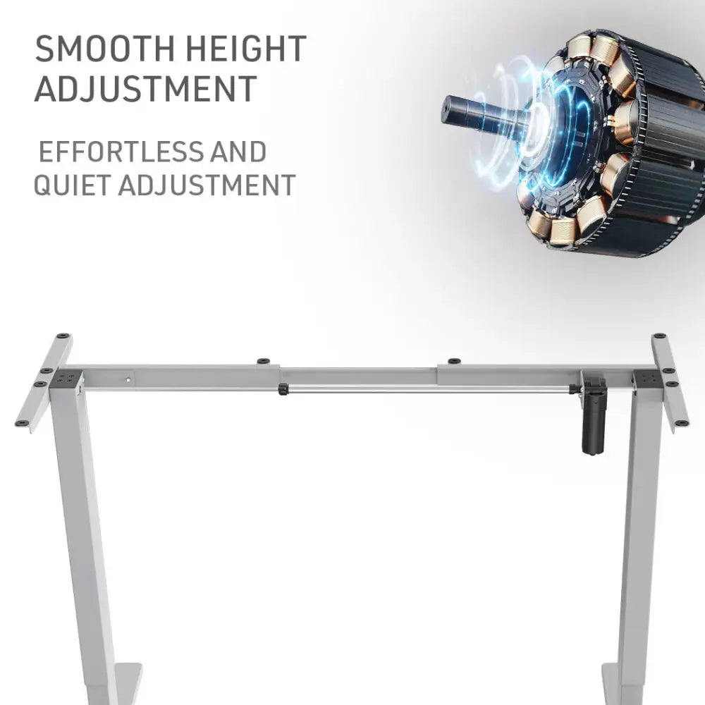 Fortia Sit To Stand Up Standing Desk 120x60cm 72-118cm Electric Height Adjustable 70kg Load White Oak Style/Silver