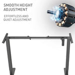 Fortia Sit To Stand Up Standing Desk 120x60cm 72-118cm Electric Height Adjustable 70kg Load White/Black Frame