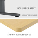 Fortia Sit To Stand Up Standing Desk 120x60cm 72-118cm Electric Height Adjustable 70kg Load White Oak Style/Black Frame