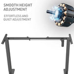 Fortia Sit To Stand Up Standing Desk 120x60cm 72-118cm Electric Height Adjustable 70kg Load Walnut Style/Black Frame