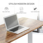 Fortia Sit To Stand Up Standing Desk 120x60cm 72-118cm Electric Height Adjustable 70kg Load Oak Style/Silver Frame