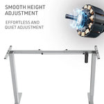 Fortia Sit To Stand Up Standing Desk 120x60cm 72-118cm Electric Height Adjustable 70kg Load White/Silver Frame