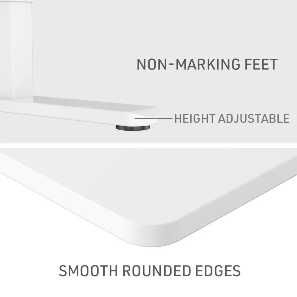 Fortia Sit To Stand Up Standing Desk 120x60cm 72-118cm Electric Height Adjustable 70kg Load Light Oak Style/White Frame