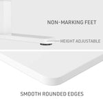 Fortia Sit To Stand Up Standing Desk 120x60cm 72-118cm Electric Height Adjustable 70kg Load Light Oak Style/White Frame