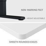 Fortia Sit To Stand Up Standing Desk 120x60cm 72-118cm Electric Height Adjustable 70kg Load White/Black Frame