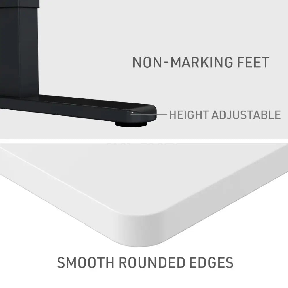 Fortia Sit To Stand Up Standing Desk 120x60cm 72-118cm Electric Height Adjustable 70kg Load White/Black Frame
