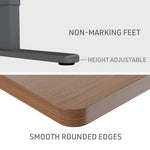 Fortia Sit To Stand Up Standing Desk 120x60cm 72-118cm Electric Height Adjustable 70kg Load Walnut Style/Black Frame