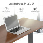Fortia Sit To Stand Up Standing Desk 120x60cm 72-118cm Electric Height Adjustable 70kg Load Walnut Style/Black Frame