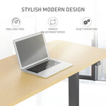 Fortia Sit To Stand Up Standing Desk 120x60cm 72-118cm Electric Height Adjustable 70kg Load White Oak Style/Black Frame