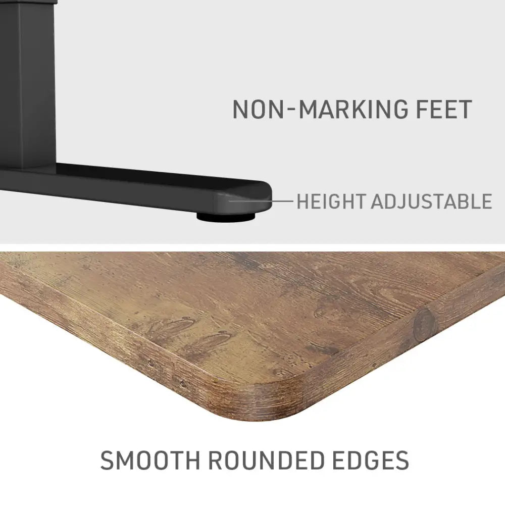 Fortia Sit To Stand Up Standing Desk 120x60cm 72-118cm Electric Height Adjustable 70kg Rated Walnut Style/Black Frame
