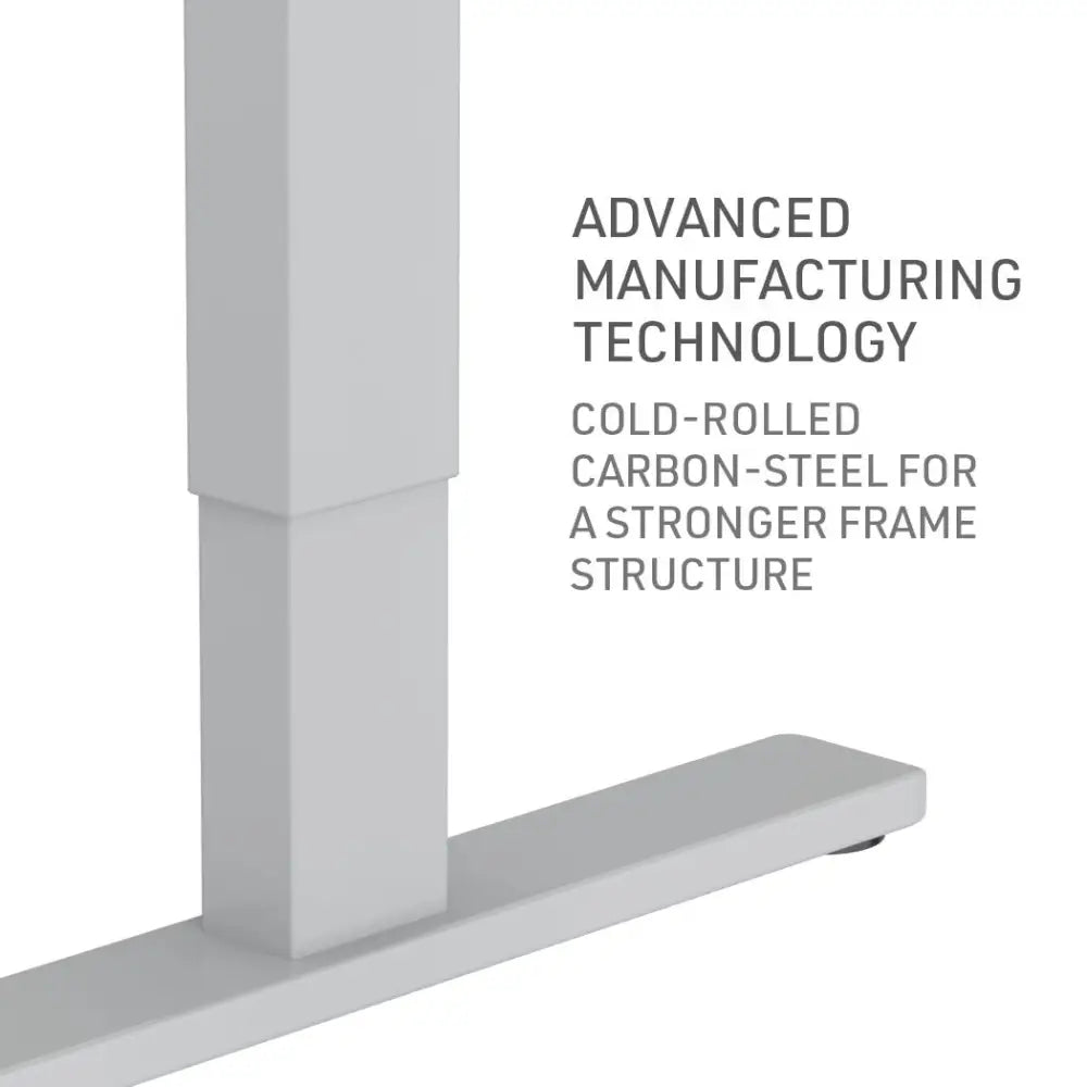 Fortia Sit To Stand Up Standing Desk 120x60cm 72-118cm Electric Height Adjustable 70kg Load White/Silver Frame