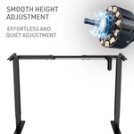 Fortia Sit To Stand Up Standing Desk 120x60cm 72-118cm Electric Height Adjustable 70kg Rated Walnut Style/Black Frame