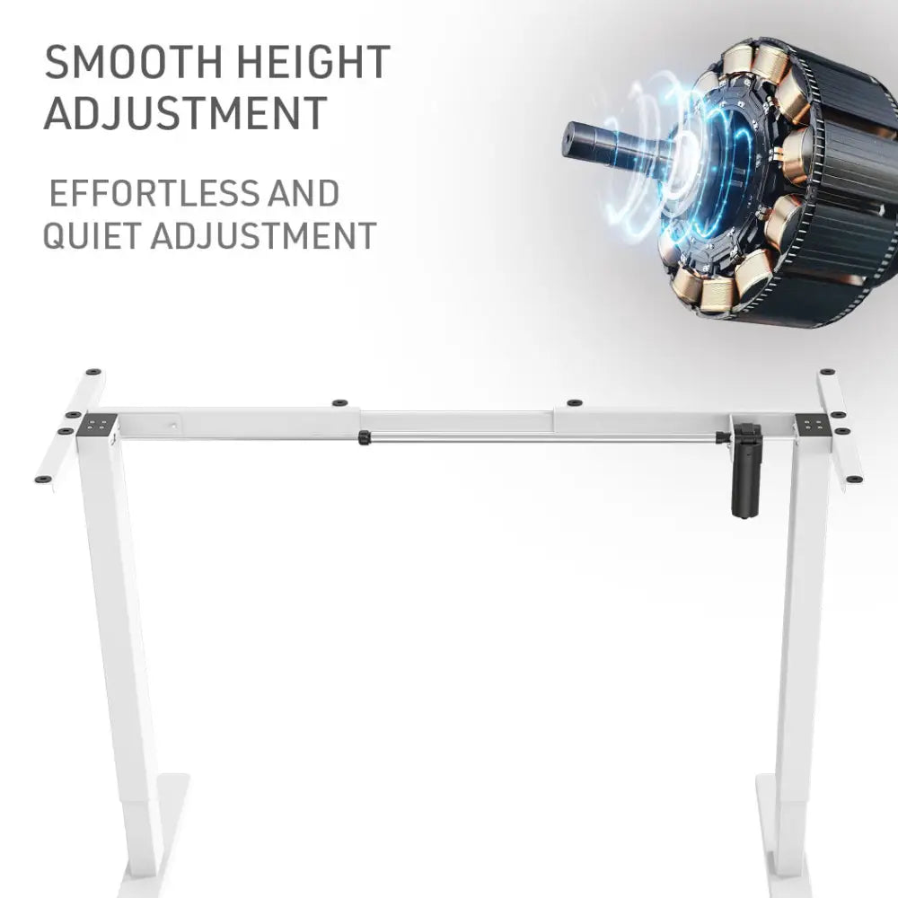 Fortia Sit To Stand Up Standing Desk 120x60cm 72-118cm Electric Height Adjustable 70kg Rated White/White Frame