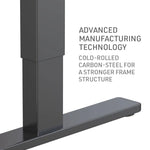 Fortia Sit To Stand Up Standing Desk 120x60cm 72-118cm Electric Height Adjustable 70kg Load Walnut Style/Black Frame