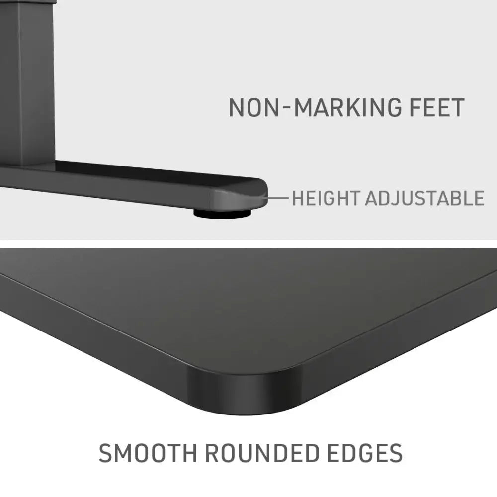 Fortia Sit To Stand Up Standing Desk 140x60cm 72-118cm Electric Height Adjustable 70kg Rated Oak Style/Black Frame