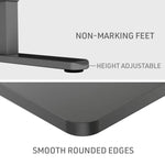 Fortia Sit To Stand Up Standing Desk 140x60cm 72-118cm Electric Height Adjustable 70kg Rated Black/Black Frame
