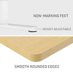 Fortia Sit To Stand Up Standing Desk 140x60cm 72-118cm Electric Height Adjustable 70kg Load White Oak Style/White Frame
