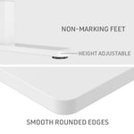 Fortia Sit To Stand Up Standing Desk 140x60cm 72-118cm Electric Height Adjustable 70kg Load White/White Frame