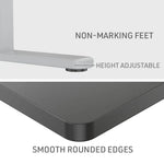 Fortia Sit To Stand Up Standing Desk 140x60cm 72-118cm Electric Height Adjustable 70kg Load Black/Silver Frame