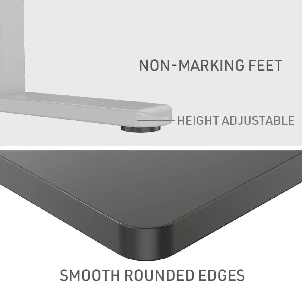 Fortia Sit To Stand Up Standing Desk 140x60cm 72-118cm Electric Height Adjustable 70kg Load Black/Silver Frame