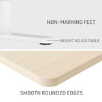 Fortia Sit To Stand Up Standing Desk 140x60cm 72-118cm Electric Height Adjustable 70kg Load Light Oak Style/White Frame