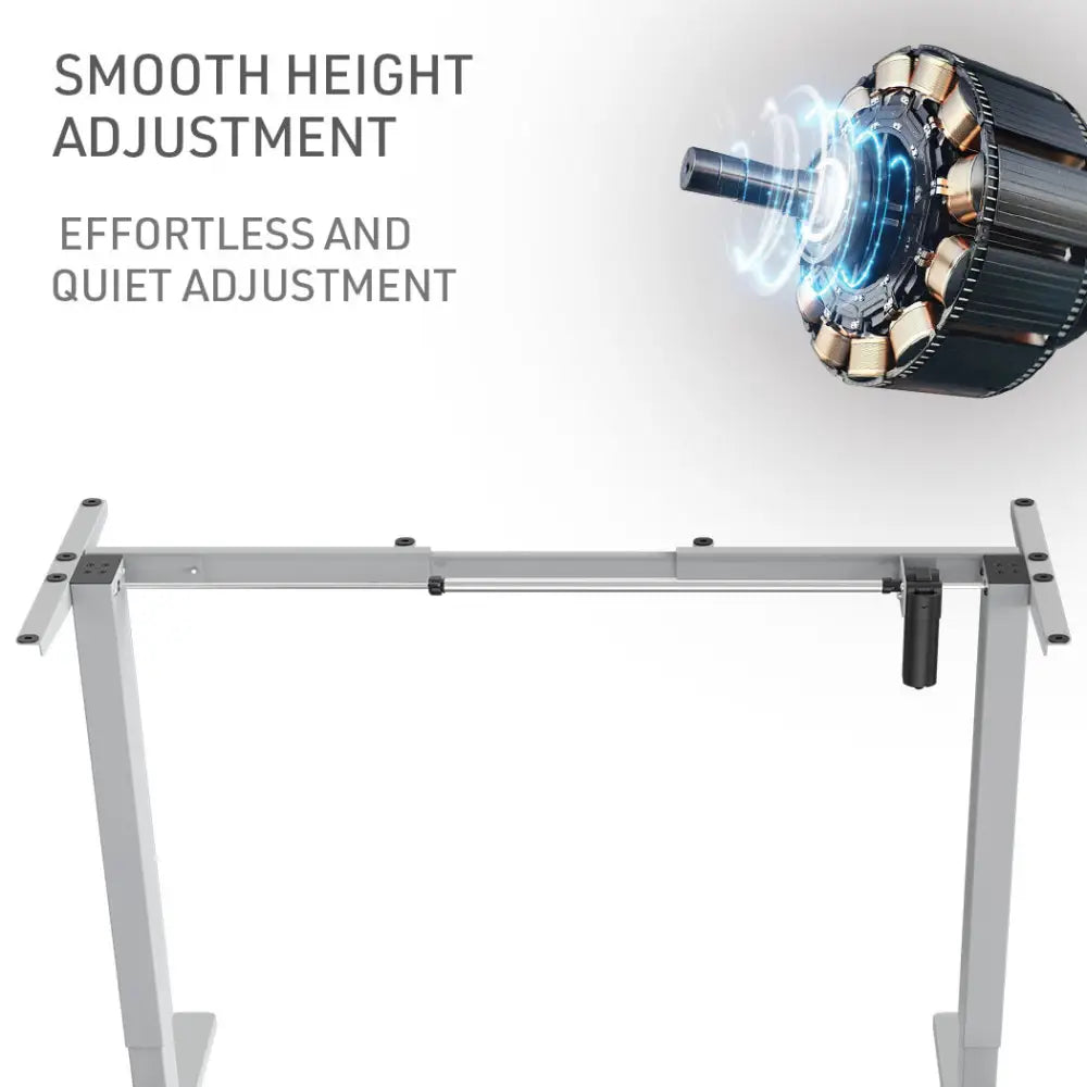 Fortia Sit To Stand Up Standing Desk 140x60cm 72-118cm Electric Height Adjustable 70kg Load Walnut Style/Silver Frame
