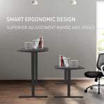 Fortia Sit To Stand Up Standing Desk 140x60cm 72-118cm Electric Height Adjustable 70kg Load Black/Black Frame