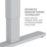 Fortia Sit To Stand Up Standing Desk 140x60cm 72-118cm Electric Height Adjustable 70kg Load Black/Silver Frame