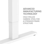 Fortia Sit To Stand Up Standing Desk 140x60cm 72-118cm Electric Height Adjustable 70kg Load Light Oak Style/White Frame
