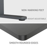 Fortia Sit To Stand Up Standing Desk 140x60cm 72-118cm Electric Height Adjustable 70kg Load Black/Black Frame