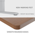 Fortia Sit To Stand Up Standing Desk 140x60cm 72-118cm Electric Height Adjustable 70kg Load Walnut Style/Silver Frame