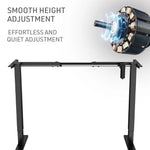 Fortia Sit To Stand Up Standing Desk 140x60cm 72-118cm Electric Height Adjustable 70kg Rated Oak Style/Black Frame
