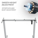 Fortia Sit To Stand Up Standing Desk 140x60cm 72-118cm Electric Height Adjustable 70kg Load Black/Silver Frame