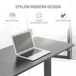 Fortia Sit To Stand Up Standing Desk 140x60cm 72-118cm Electric Height Adjustable 70kg Rated Black/Black Frame