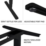 Fortia Sit To Stand Up Standing Desk 150x70cm 62-128cm Electric Height Adjustable Dual Motor 120kg Load Arched